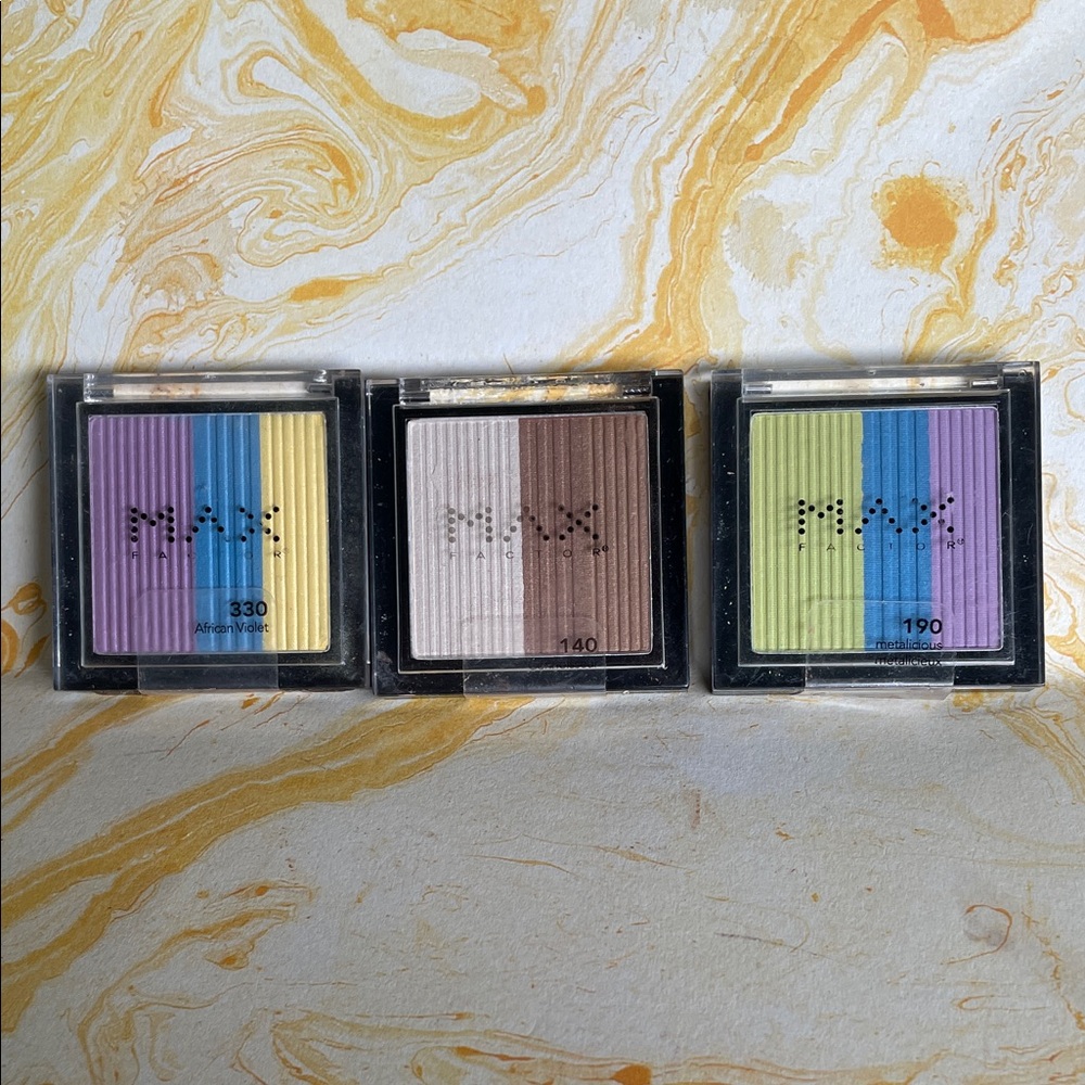 Max Factor Sealed Trio Eyeshadow AFRICAN VIOLET CONNOISSEUR METALICIOUS